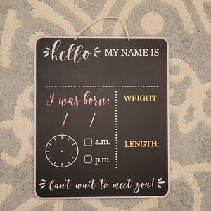 Birth Announcement & Milestone sign